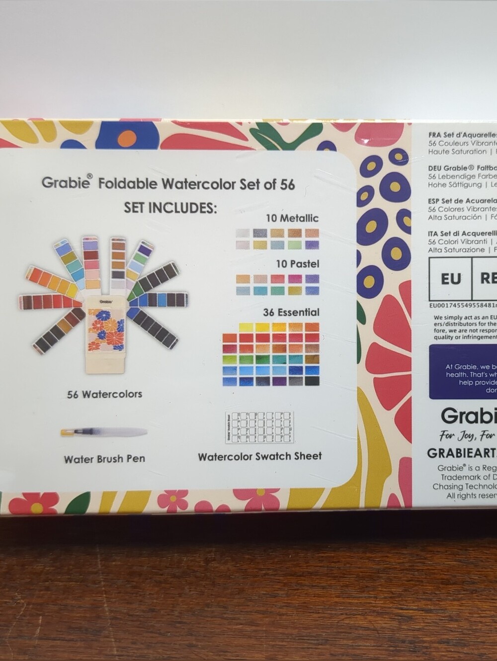 Watercolor Paint Set, 56 Colors Handheld Watercolor Set of Water Brush Pen